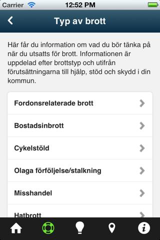 Brottsofferappen från Tryggare Sverige screenshot 2