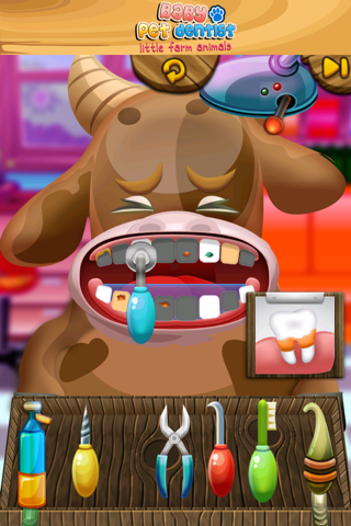 A Baby Pet Lil Tooth Doctor Farm Animal Family Dentist FREE screenshot 3