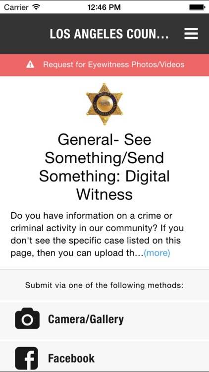 LA Sheriff Digital Witness