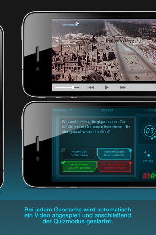 Berlin Spy: Urbane GPS-basierte Schnitzeljagd mit Quiz und virtuelle Audio-Video Caches, Offline Spiel Karte-HD screenshot 2