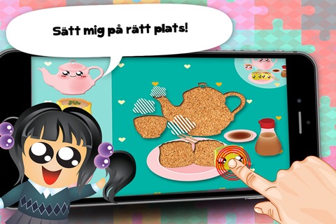 Free Play with Sakura chan Jigsaw Chibi Game for toddlers and preschoolers screenshot 2