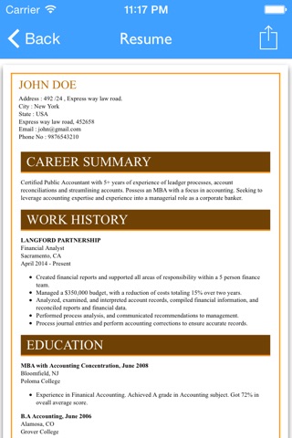 My Resume Builder - CV Maker screenshot 2