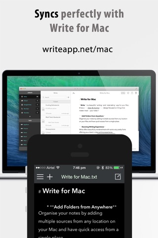 Write for iPhone - A Note Taking and Markdown Writing App screenshot 4