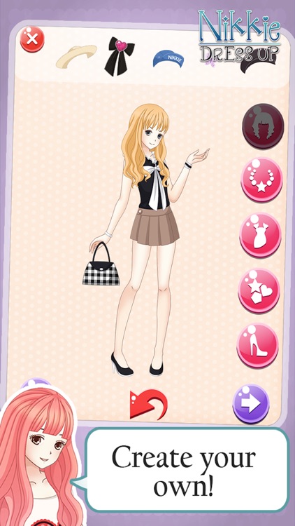 Dress-up nikki kawaii little girls : Top Line Play Pinkie Dressing story beauty salon anime games