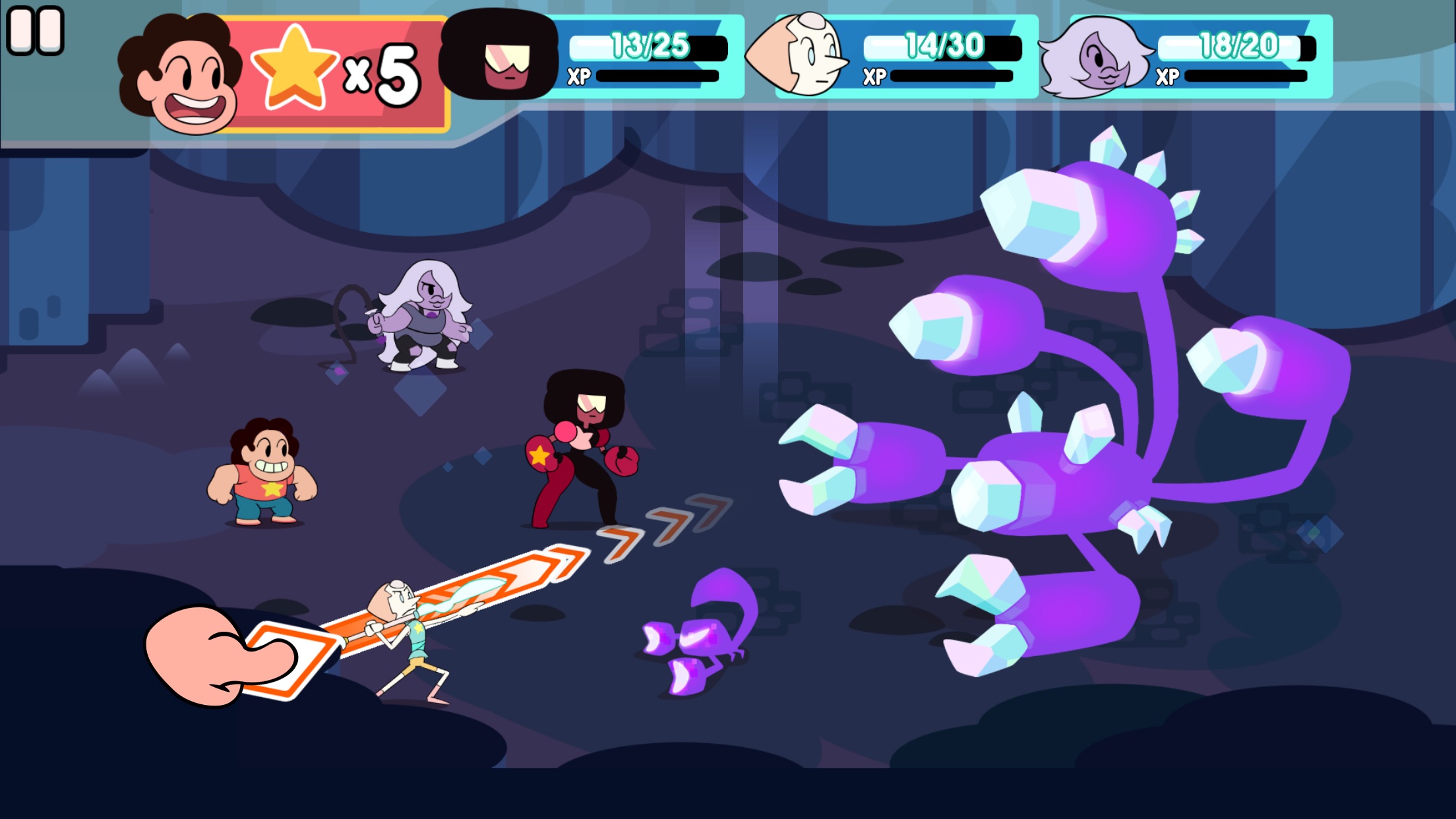 Screenshot do app Ataque ao Prisma - Steven Universo RPG Leve