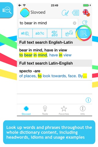 English <-> Latin Slovoed Classic talking dictionary screenshot 2