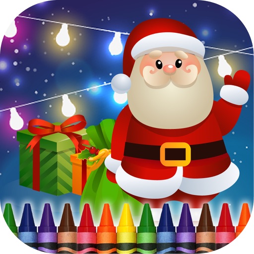 Coloring Book Santa Claus icon