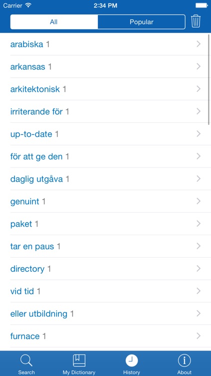Swedish <> Finnish Dictionary + Vocabulary trainer screenshot-4