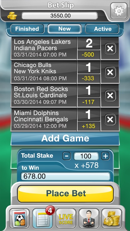Sports Betting Bookie Game: Bet Manager with Online Live ...