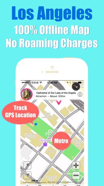 Los Angeles travel guide and offline city map, BeetleTrip LA metro subway trip route planner advisor