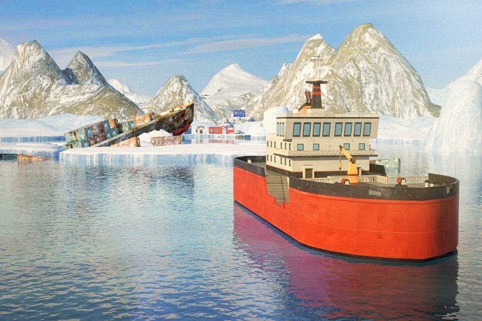 3D Icebreaker Parking - Arctic Boat Driving & Simulation Ship Racing Games screenshot 4