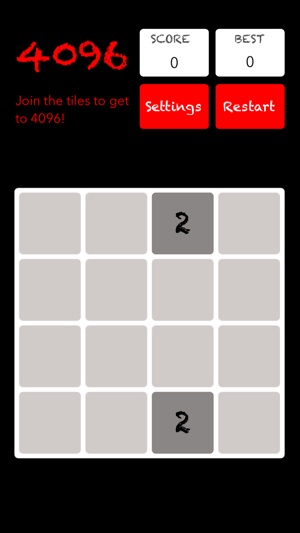 4096 slider puzzle - match adjacent numb