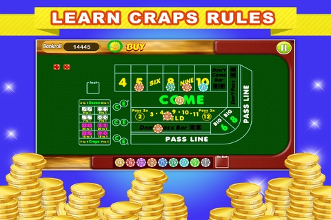 Classic Craps Table FREE - Random Dice Roller with Real Odds screenshot 2