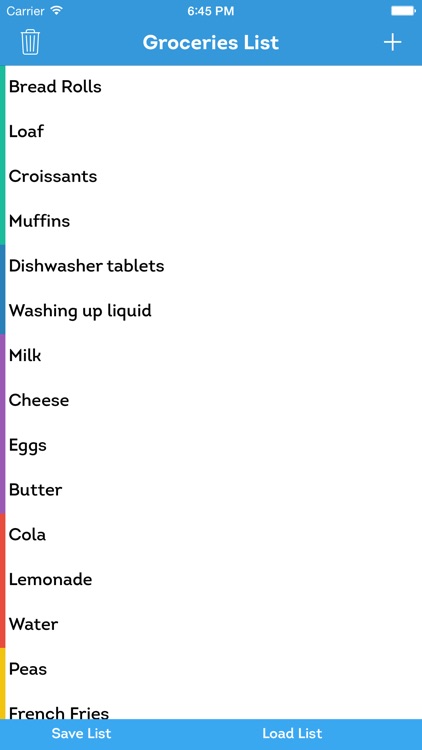 Groceries List