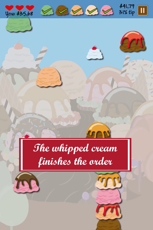 Ice Cream Fall - Sky Fall Free Game screenshot 2