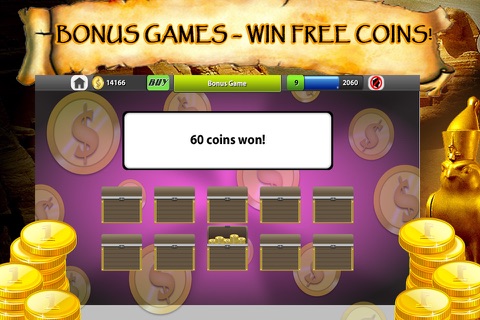 Egyptian Treasure Slots  - Casino Frenzy Ceasars Love of Alpha Bonus screenshot 4