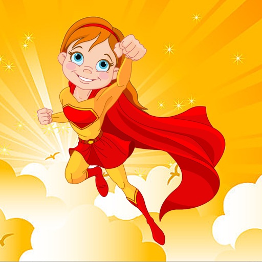 Flying Super Girl - a fun free games for boys & girls icon