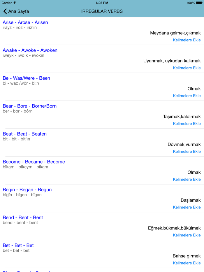 ingilizce Kelime Ezber