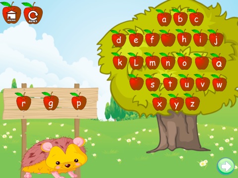 Woorden en letters herkennen en maken met appels screenshot 3