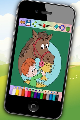 Caballos y ponis - dibujos para pintar  y libro para colorear - Premium screenshot 3