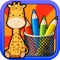 A super fun doodle drawing & coloring book game - with a fun animal theme