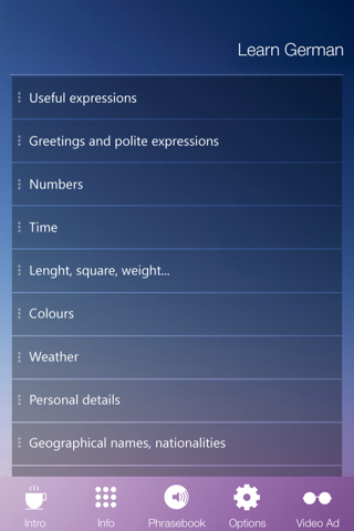 Learn GERMAN Fast and Easy - Learn to Speak German Language Audio Phrasebook and Dictionary App for Beginners screenshot 2