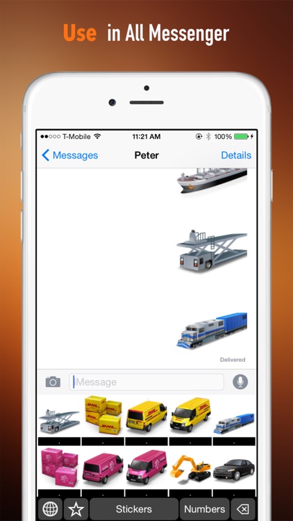 Logistics Theme Stickers Keyboard: Using Supply Chain Icons to Chat