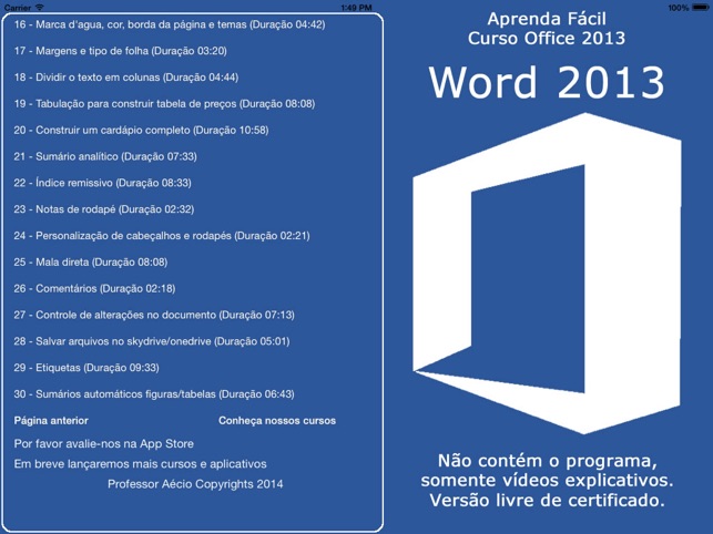 Tutorial for Word 2013 HD Grátis Português(圖3)-速報App