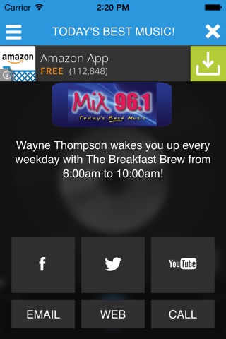 WVLF-FM Mix 96.1 screenshot 3
