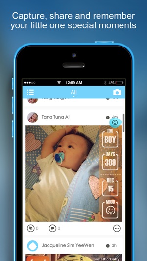 InstaB For Baby - Beautiful way to share baby’s milestones, (圖1)-速報App