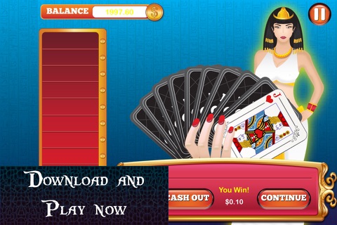 ` Cleopatra's Fortune - Queen of Hi Lo Kingdom Free Casino Game! screenshot 2