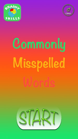 Brainy Skills Commonly Misspelled Words