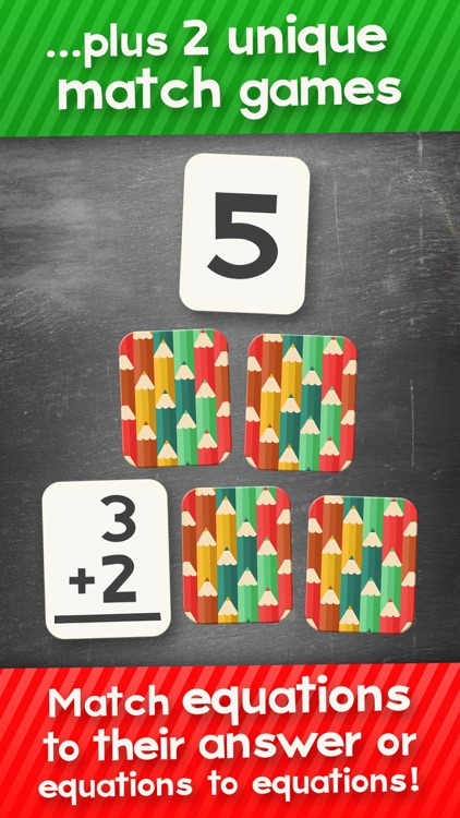 Math Flashcard Match Games for Kids in Elementary School Studying Addition, Subtraction, Multiplication and Division