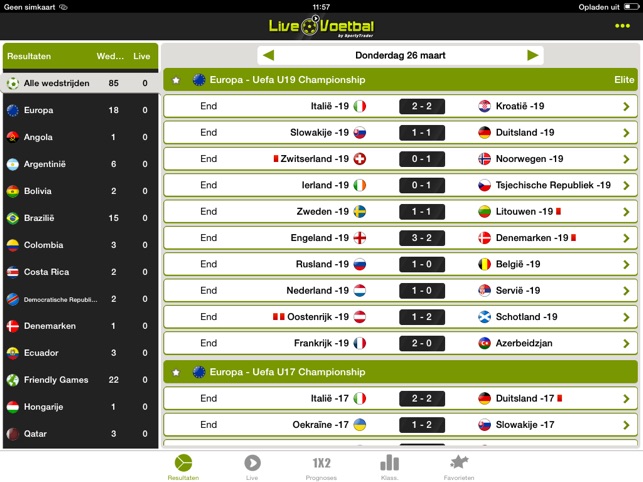 voetbaluitslagen live eredivisie