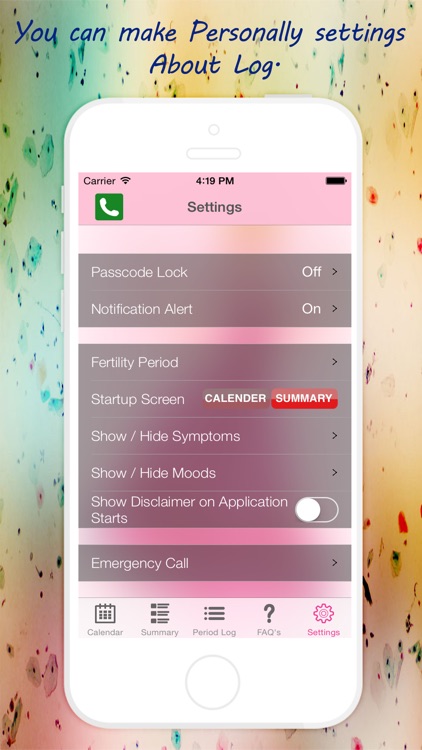 Period Tracker Logs - Monthly Cycles Menstrual Calendar & Ovulation Fertility Diary