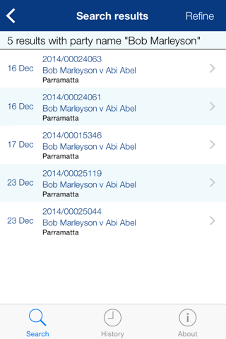 Search NSW Court Lists - náhled