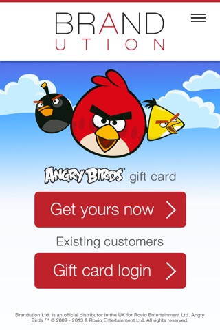 Angry Birds Prepaid Card by Brandution v2.0 screenshot 2