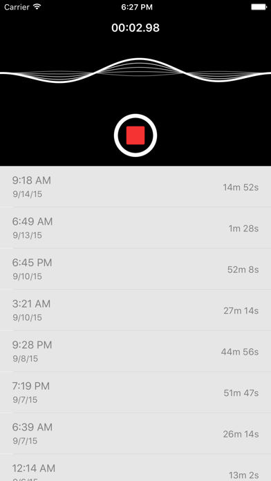 Voice Memos for Apple Watch Screenshot 1