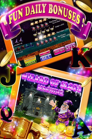 Wizard of Slots Machine - Wonderful and Magical Casino Bonus Game screenshot 2