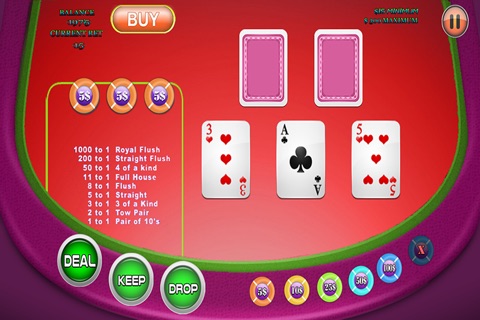 Grand Casino Board : 5 Card Poker Free screenshot 2