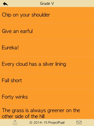 Idioms by Grade screenshot 3