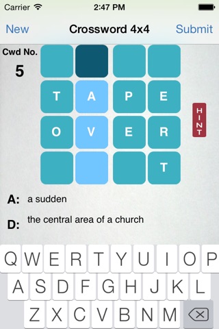 4x4 Crossword screenshot 3