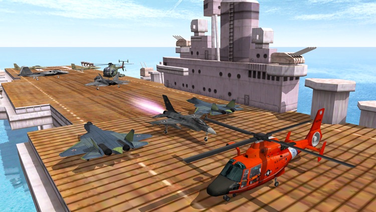Air Plane Parking - Navy Warship 3D
