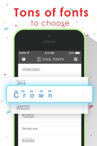 Better Fonts Keyboard for iOS 8 - 100 fonts and cool text keyboard for iPhone, iPad, iPod screenshot 3