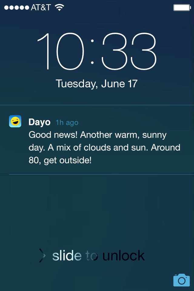 Dayo — Daily Weather on Your Lockscreen screenshot 2