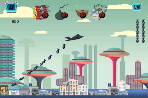 STEALTH BOMBER BLOW UP ATTACK - FUTURISTIC BUILDING BUSTER MANIA FREE screenshot 4