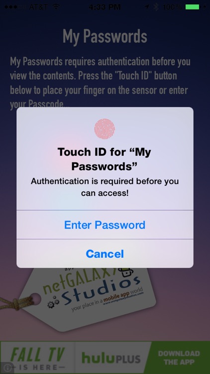 My Passwords with TouchID