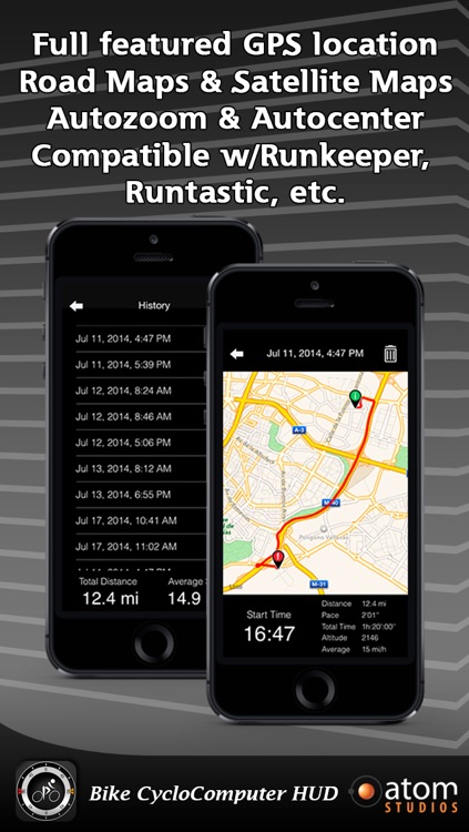 Bike CycloComputer HUD - gps, odometer, altimeter, inclinometer and maps computer for your bike screenshot-3