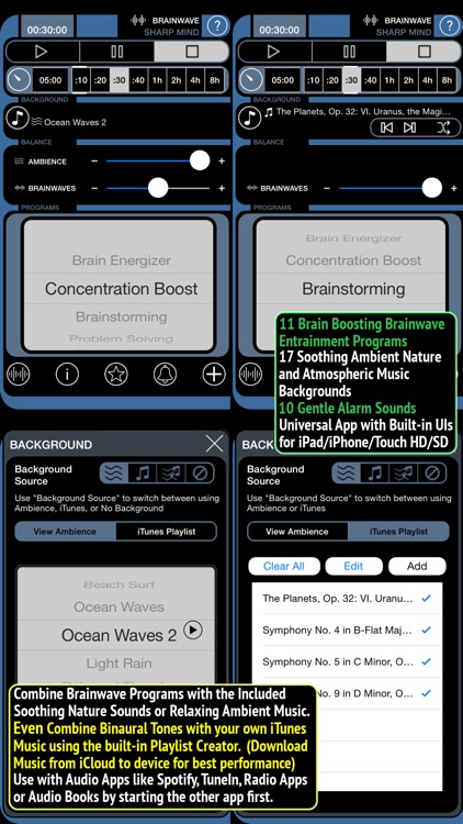 Brain Wave Sharp Mind ™ - 11 Binaural Brainwave Entrainment Programs for Mental Performance