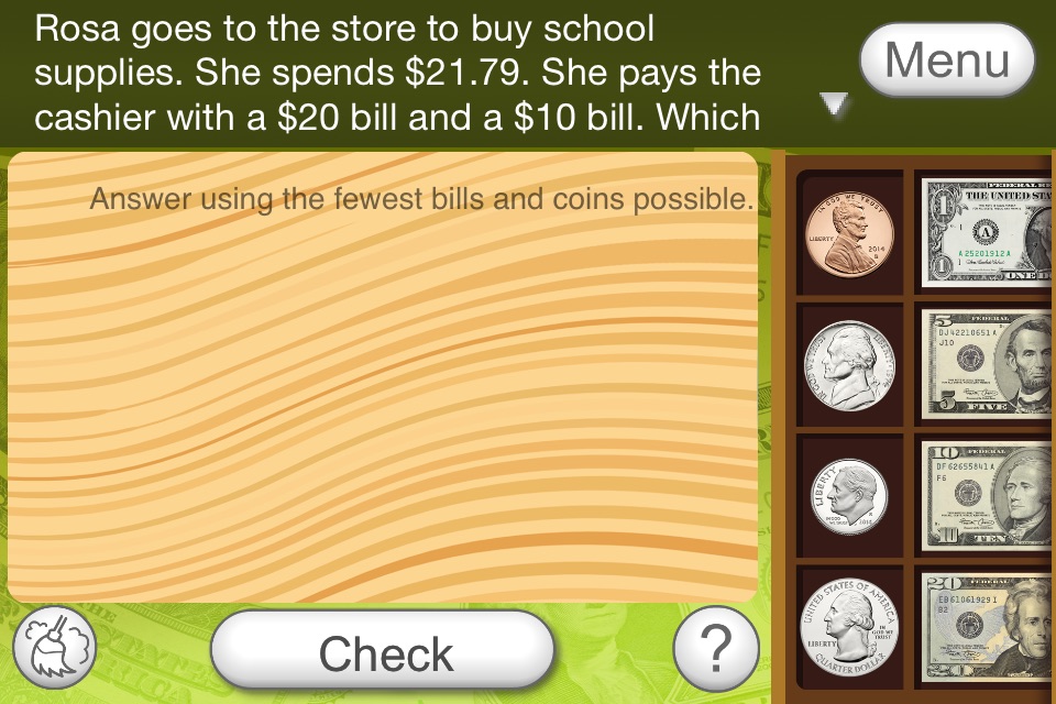 Counting Bills & Coins screenshot 2